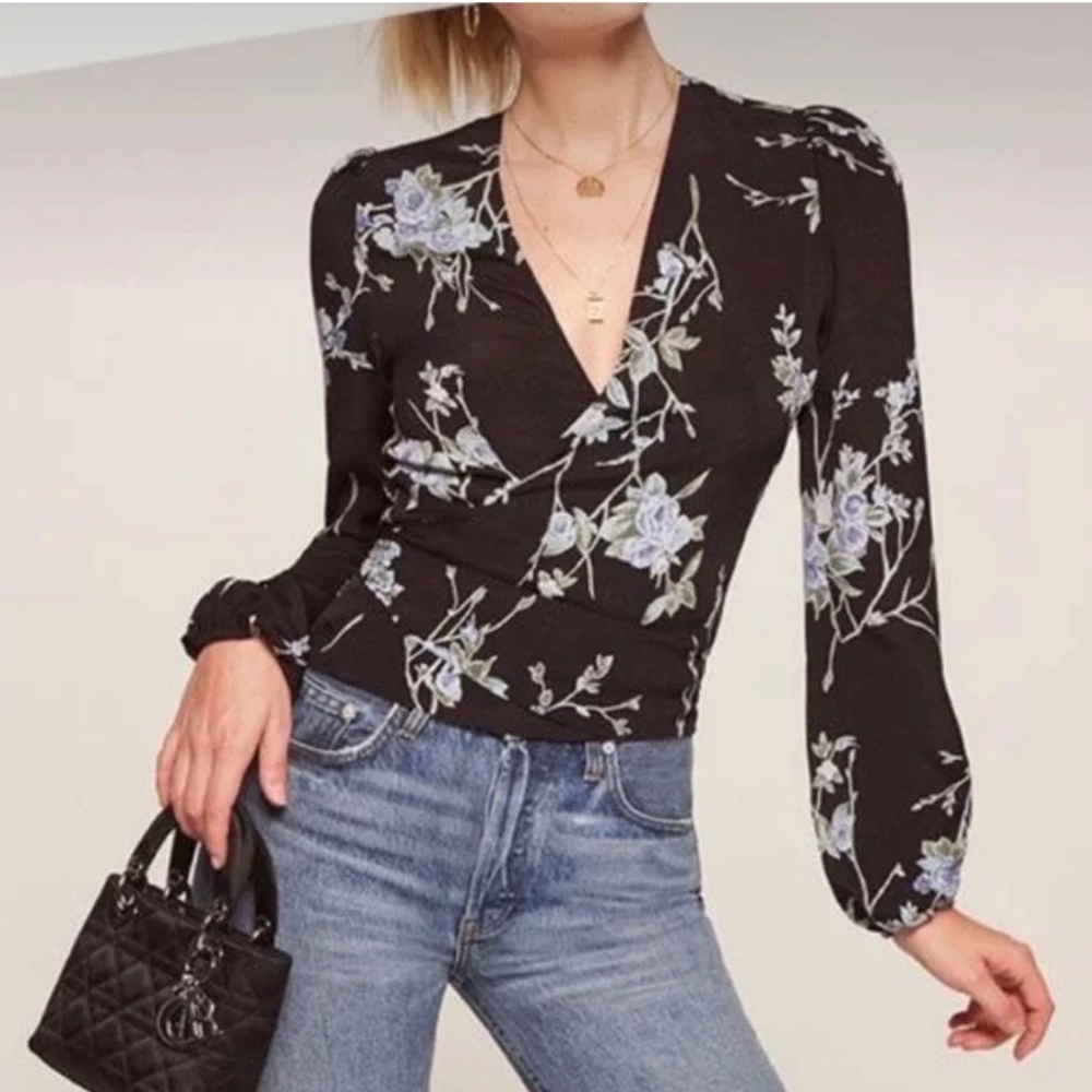 Reformation Toulouse Wrap Top Size Small